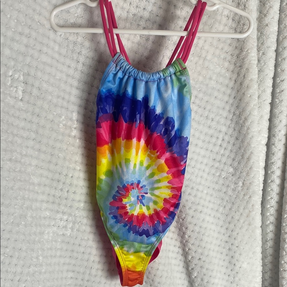 Candy girl swim Colorful Tie-Dye print Swimsuit